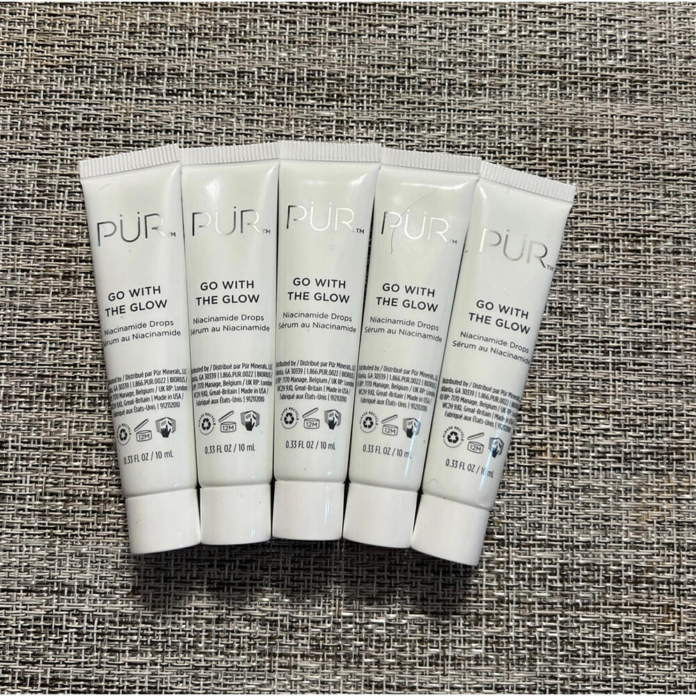 Lot of 5 PÜR Go with the Glow Niacinamide Drops .33 oz / 10ml each # A 7